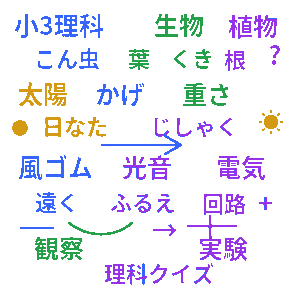 小学3年生 理科クイズ