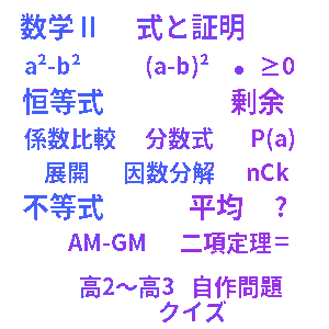 高校数学Ⅱ 式と証明クイズ