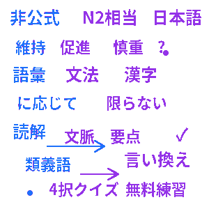 JLPT日本語能力試験クイズ N2相当