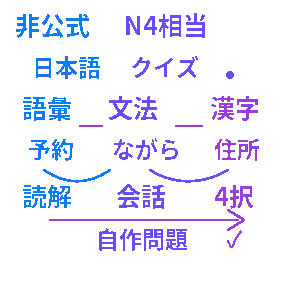 【非公式】JLPT N4相当 日本語能力試験クイズ
