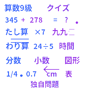 算数検定9級クイズ（非公式）